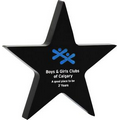 Black Star Acrylic Paper Weight (5"x 5"x 3/4") (Screen Printed)